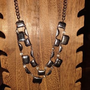 Woman's White House Black Market Chunky Rhinestone‎ Necklace